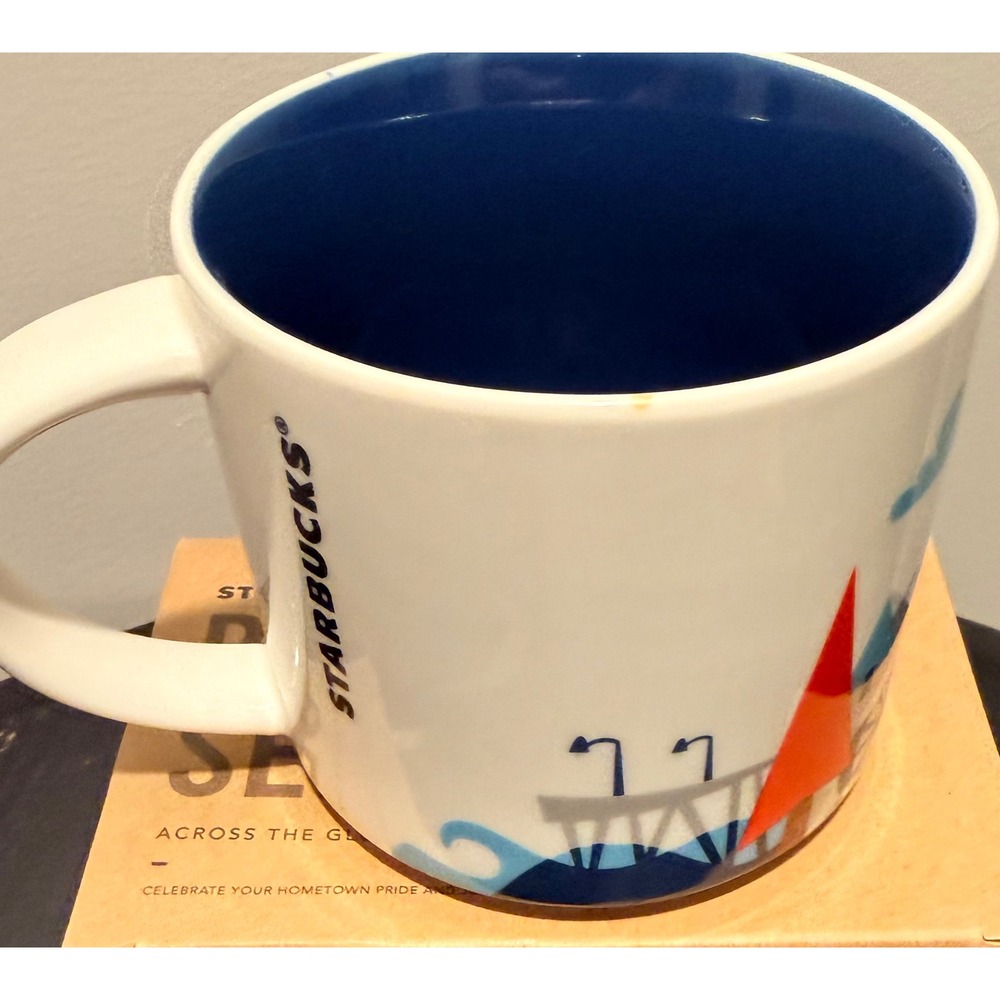 Starbucks You Are Here Collection Virginia‎ Coffee Mug 14oz Blue Interior 2015 - Picture 3 of 5